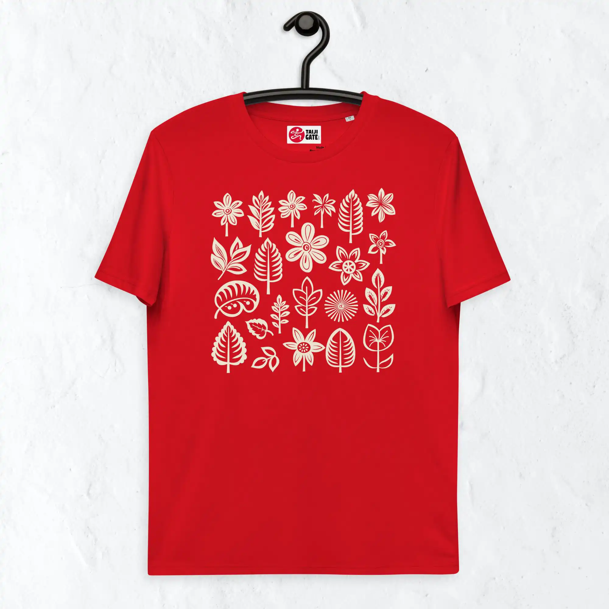 unisex-organic-cotton-t-shirt-red-front-658ab37b96d63